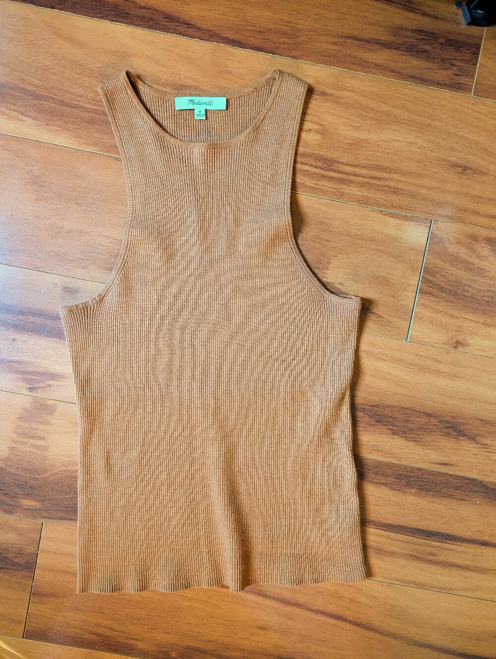 Madewell Ribbed Crewneck Tank - Camel Brown